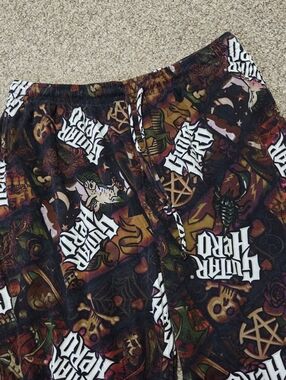 Guitar Hero Pajama Pants Mens XL 34x28 Lounge AOP Graphic Print Logo 2009 Y2K